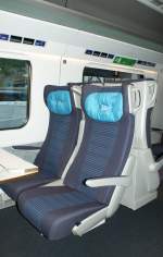 Erste Klasse im ETR 610.
(Aus Rcksicht auf andere Reisende war es kaum mglich einen besseren Ausschnitt zu whlen)