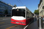 (278'675) - Intertours, Domdidier - Nr. 663/FR 300'663 - Solaris (ex PostBus/A BD 15'713) am 9. August 2025 beim Bahnhof Bern