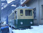(271'255) - WAB-Triebwagen - Nr. 112 - am 18. Januar 2025 im Bahnhof Grindelwald Grund