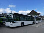 (273'466) - Wieland, Murten - Nr. 123/FR 300'604 - Mercedes (ex Knecht, Windisch Nr. 215; ex Interbus, Yverdon Nr. 215; ex BVB Basel Nr. 794; ex ASN Stadel Nr. 199/PID 4125) am 31. Mrz 2025 beim BAhnhof Langnau