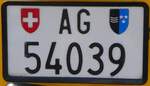 (276'170) - Nummernschild - AG 54'039 - am 1. Juni 2025 beim Bahnhof Langnau