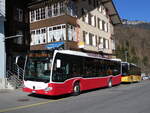 (272'683) - PostAuto Bern - BE 640'277/PID 12'318 - Mercedes (ex Wiener Linien, A-Wien Nr. 8158) am 8. Mrz 2025 beim Bahnhof Lauterbrunnen