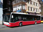 (272'686) - PostAuto Bern - BE 640'277/PID 12'318 - Mercedes (ex Wiener Linien, A-Wien Nr. 8158) am 8. Mrz 2025 beim Bahnhof Lauterbrunnen