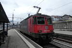 (283'247) - SBB-Lokomotive - Nr. 420'345-1 - am 16. Dezember 2025 im Bahnhof Spiez