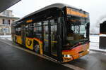 (284'122) - PostAuto Bern - BE 537'935/PID 12'347 - eSolaris am 10. Januar 2026 beim Bahnhof Spiez