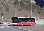 (272'692) - PostAuto Bern - BE 707'874/PID 12'319 - Mercedes (ex Wiener Linien, A-Wien Nr. 8163) am 8. Mrz 2025 in Stechelberg, Schilthornbahn