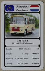 (269'686) - Quartett-Spielkarte mit DAF / Smit B 1100 DA Eldorado von 1964 am 8. Dezember 2024 in Thun