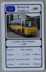 (272'621) - Quartett-Spielkarte mit Leyland / Den Oudsten LOB von 1980 am 3. Mrz 2025 in Thun
