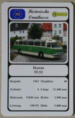 (272'700) - Quartett-Spielkarte mit Ikarus 55.51 von 1962 am 9. Mrz 2025 in Thun