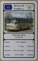 (273'762) - Quartett-Spielkarte mit Mercedes-Benz O 321 H von 1962 am 8. April 2025 in Thun