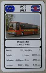 (276'733) - Quartett-Spielkarte mit Drgmller E 330 Comet von 1983 am 15. Juni 2025 in Thun