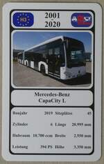 (277'343) - Quartett-Spielkarte mit Mercedes-Benz CapaCity L von 2019 am 29. Juni 2025 in Thun