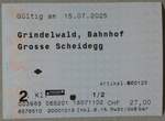(278'076) - GrindelwaldBus-Einzelbillet vom 15. juli 2025 am 27. Juli 2025 in Thun