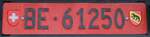 (282'925) - Nummernschild - BE 61'250 - am 9. Dezember 2025 in Thun, Lachenwiese