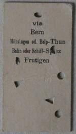(283'181) - AFA-Einzelbillet vom ^5. M�rz 1940 am 14. Dezember 2025 in Thun (R�ckseite)