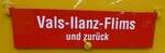 (281'582) - Routentafel - Vals-Ilanz-Flims und zurck - am 18. Oktober 2025 in Nfels, FBW-Museum