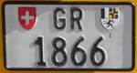 (276'994) - Nummernschild - GR 1866 - am 19. Juni 2025 beim Bahnhof Davos-Platz