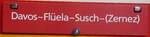 (276'987) - Routentafel - Davos-Flela-Susch-(Zernez) - am 19. Juni 2025 in Thusis, Postautostation