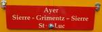 (279'655) - Routentafel - Ayer Sierre - Grimentz - Sierre - St - Luc - am 30. August 2025 in Oberkirch, CAMPUS Sursee