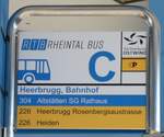 (285'080) - RTB/+P-Haltestellenschild - Heerbrugg, BAhnhof - am 26. Februar 2026
