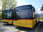 (274'223) - CarPostal Ouest - VD 172'736/PID 5068 - Solaris (ex PostAuto Bern) am 26. April 2025 in Yverdon, Garage