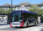 (276'009) - TRAVYS Yverdon - Nr. 163/VD 489'253 - eVolvo am 30. Mai 2025 beim Bahnhof Yverdon