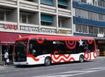 (273'994) - PostAuto Wallis - VS 574'963/PID 12'155 - eMercedes am 14. April 2025 beim Bahnhof Sion
