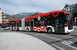 (278'529) - PostAuto Wallis - Nr. 141/VS 574'973/PID 12'141 - eMercedes am 5. August 2025 beim Bahnhof Sion