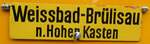 (274'538) - Routentafel - Weissbad-Brlisau n.Hoher Kasten - am 3. Mai 2025 in Attikon, Wegmller