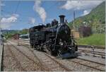 Die BFD HG 3/4 N° 3 der Blonay Chamby Bahn ist mit ihrem Dampfzug in Blonay angekommen und ragniert und um den Zug für die Rückfahrt nach Chaulin zu übernehmen. 

11. Mai 2025