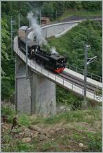 Dieses Jahr fällt mein Beitrag zum  Festival Suisse de la vapeur  (Schweizer Dampffestival 2025) arbeitsbedingt etwas weniger üppig aus: Die SEG g 2x 2/2 105 der Blonay Chamby Bahn ist mit ihrem Dampfzug kurz nach Vers chez Robert auf dem Weg nach Blonay. 

8. Juni 2025