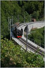 Durch die Sanierung des Baye de Clarens Viadukts und der damit verbunden Rodung einiger Bäume ergibt sich nun für kurze Zeit ein neuer Blick auf den Viadukt, welcher gerade von der  SWEG G 2x 2/2 105 mit ihrem Reisezug nach Blonay befahren wird. 
Die MOB hat keine Mühe und Kosten gescheut neben der Restaurierung (ohne Streckenunterbruch für den Museumsbahnverkehr!) auch etliche Streckenabschnitte zwischen Chamby und Blonay mit neuen Gleisen und Fahrleitung ausgestattet.

18. Mai 2025