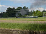 150 Jahre Emmentalbahn. 

141-R-1244 auf der RSHB-Strecke im Rahmen der grossen Emmentalrundfahrt zum Jubiläum. Adelboden, Mai 2025.