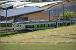 Mika RABe 528 223 auf dem Weg nach Bern. Tägertschi, Mai 2025.