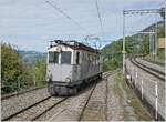 Les chemins de fer disparus - Die verschwundenen Bahnen (LLB 1915 - 1967) Der Leuk Leukerbad Bahn (LLB) Triebwagen mit der Anschrift ABFe 2/4 N° 10 der Blonay Chamby Bahn ist besorgte auch eine Fahrt Chaulin - Chamby und zurück, hier bei der Einfahrt in Chamby. 

14. September 2025