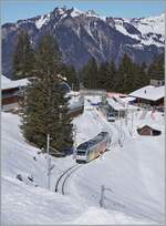 Nach der vollzogenen Kreuzung verlässt der Be 4/6 102  Jungfrau  Winteregg in Richtung Mürren. 

18. Feb. 2025