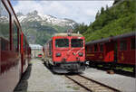 HGm 4/4 62 von der MGB in Gletsch. Juli 2024.