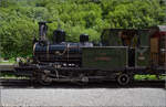 HG 2/3 6 der Visp-Zermatt-Bahn in Gletsch. Juli 2024.