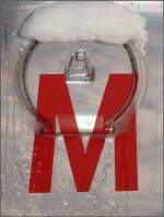 RhB Ge 4/4 III 651. Das M aus dem Wort Zermatt auf einer mir unbekannten Klappe. (23.11.2008)