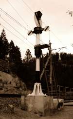 Die  Hippsche Wendescheibe  bei Wiesen - leider nur noch Dekoration. 
September 2009