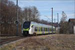 RABe 528 209 auf dem Weg nach Bern. Mittelhäusern, Januar 2026.