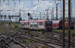 Die Odenwaldbahn mit 615 124 und 615 109 von Vias kommt in Frankfurt an. Juli 2024.