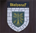 Im Elssser Ried mit der CFTR.

Wappen auf dem ehemaligen SBB-Gterzugbegleitwagen 29285 'Metzeral'. Artzenheim, September 2024.