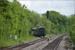 Abschiedfahrten von 52 7596.

Endlich Abfahrt in Lauchringen auf die Wutachtalbahn. Mai 2025.