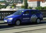 Skoda Fabia 1   Skanska   Bauunternehmen. Aufgenommen whrend eines Prag-Urlaubes im Juni 2009. Ich wrde mich freuen, wenn ihr auch meine Skoda-Modellauto-Homepage auf www.skoda-modelle.de besucht.