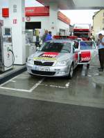 Skoda Octavia Combi Tour de France 2009. Begleitfahrzeug von France Inter. Aufgenommen am 17.07.2009 in Colmar.Ich wrde mich freuen, wenn ihr auch meine Skoda-Modellauto-Homepage auf www.skoda-modelle.de besucht.