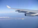 Blick aus dem Flugzeug beim Landeanflug auf Gran Canaria
aufgenommen im April 2009