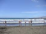 31. Dezember 2008 am Strand von Playa de las Americas im Sden Teneriffas.das Wetter: 25 - 27 Grad und wie man sieht ist der Strand gutbesucht.