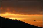 Sonnenuntergang einen Tag spter, unser Wohnzimmerausblick. 15.11.2008 (Matthias)