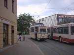 Brandenburger Wagen 42, ein ET54, in der Friedrich Ebert Strae (29.06.2003)